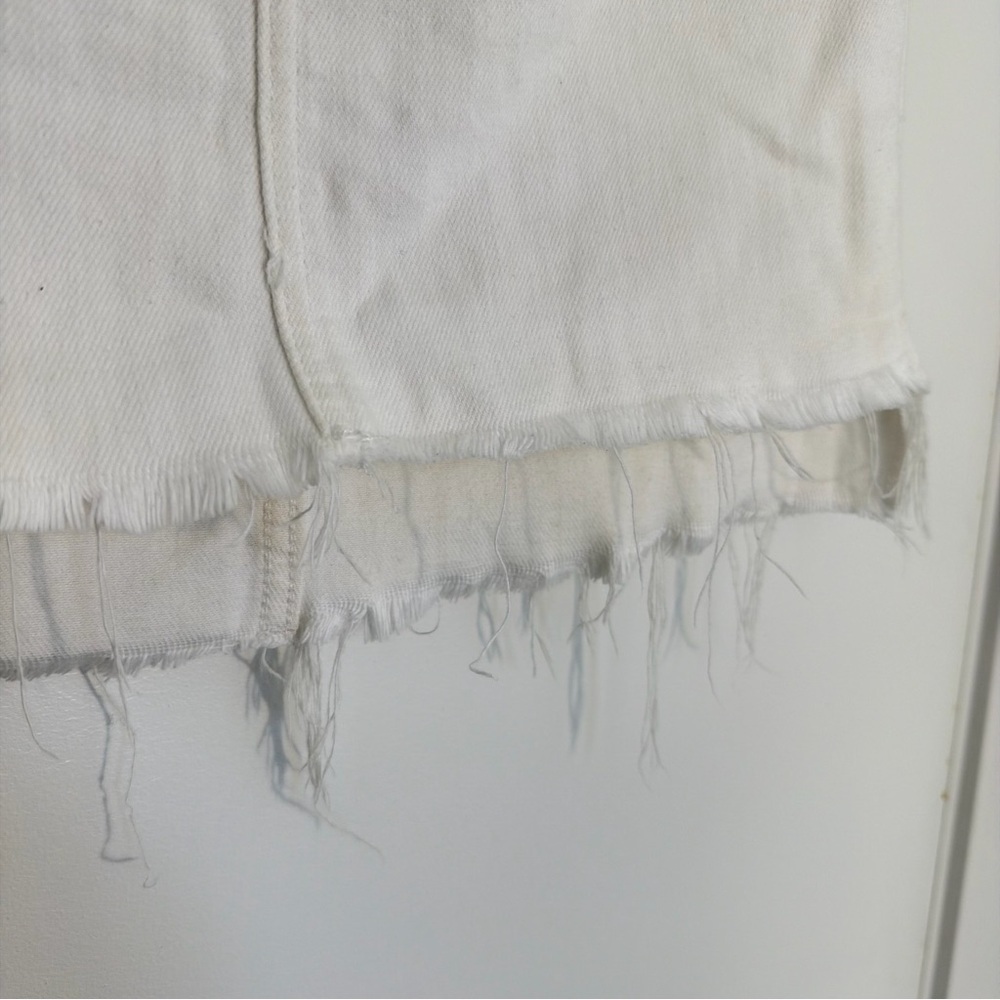 Aritzia Wilfred white Frayed Mini Skirt - Picture 3 of 7